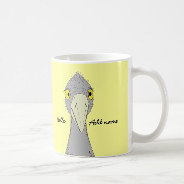 Les tasses drôles d'autruche ajoutent le nom (Droite)