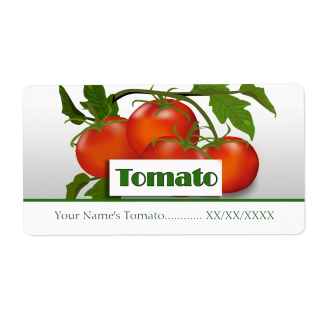 Les tomates préservent le Étiquette en canne (Devant)