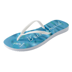 Les tongs de Bridesmaid Flops Nom de l'Mariage