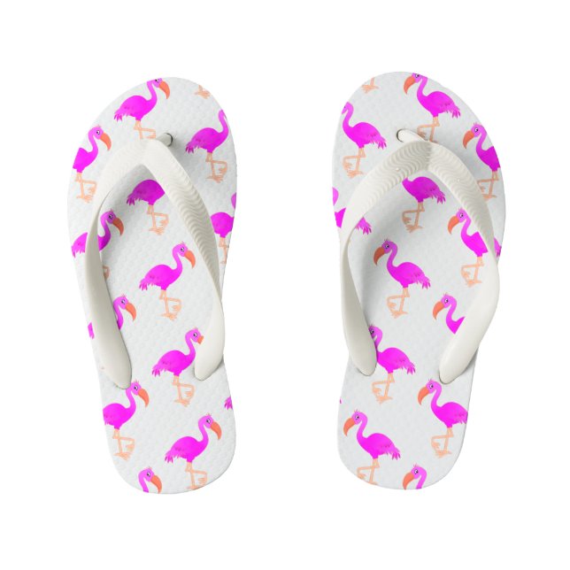 Les tongs de Flamant rose rose pour enfants (Semelle)