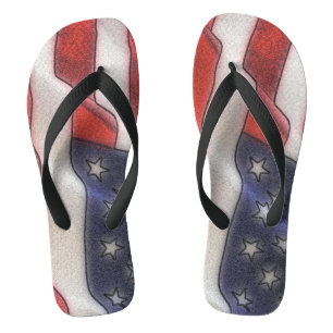Les tongs du drapeau américain