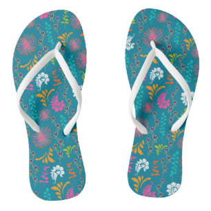 Les tongs floraux d'été