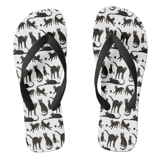Les tongs noirs du chat (Semelle)