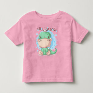 Les Tous Petits Adorables Joli Alligator Pour Enfants T-Shirt