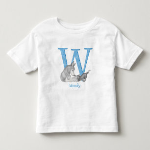 Les Tous Petits Animal ABC W est pour loup T-shirt
