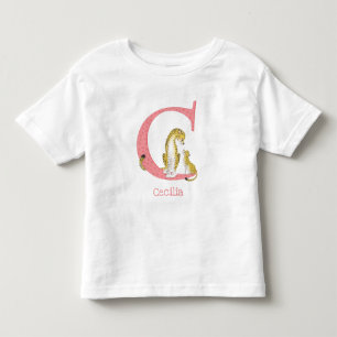 Les Tous Petits L'animal ABC C est pour le t-shirt cheetah