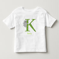 L'animal ABC K est pour un T-shirt koala