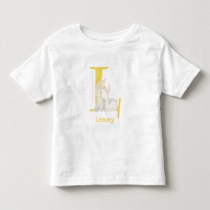 Les Tous Petits L'animal ABC L est pour t-shirt lama