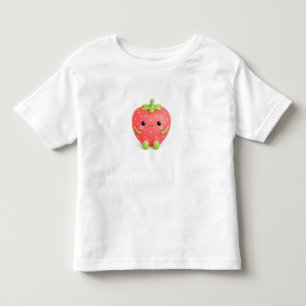 Les Tous Petits Mignon T-Shirt Kawaii Fraise pour Tout-Petit