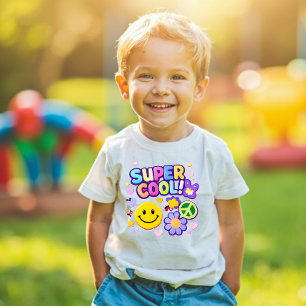 Les Tous Petits Super T-shirt Cool Smiley Y2K pour Tout-Petit