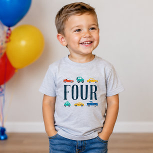 Les Tous Petits T-shirt de transport pour quatrième anniversaire