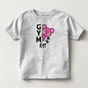 Les Tous Petits T-shirt drôle de bébé rat de gym pour enfants