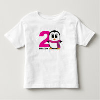 T-shirt pingouin mignon pour l'anniversaire de la