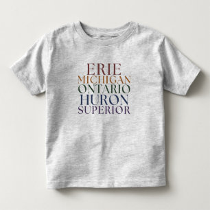 Les Tous Petits T-shirt pour enfants Michigan Great Lakes State