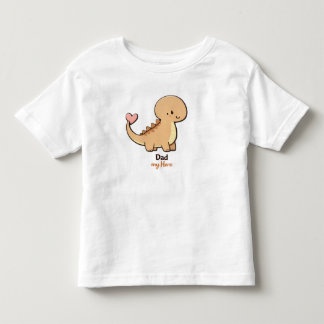 Les Tous Petits T-shirt pour enfants Papa dinosaure mignon Mon hér