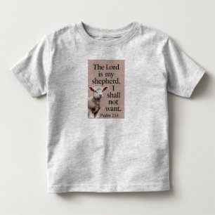 Les Tous Petits T-shirt pour tout-petit agneau chrétien Psaume 23: