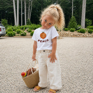 Les Tous Petits T-Shirt pour tout-petit Kawaii Peach Fruit migno