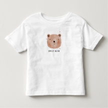 T-shirt pour tout-petit Ourson Mignon Sucré | Bois