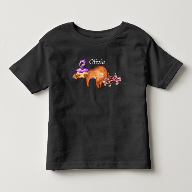 Les Tous Petits T-shirt Toddler pour sorcière volante amusante (Devant)