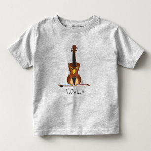 Les Tous Petits ViOWLin Chouette de violon Musique T-Shirt pour bé