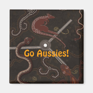 "Les traces d'animaux" Magnets d'art autochtones a