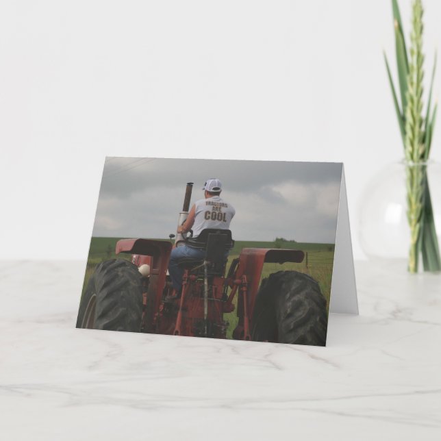 Les tracteurs sont une carte de voeux Cool (Devant)