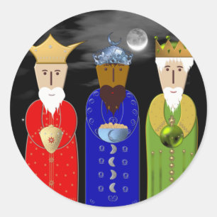 Les Trois Stickers Hommes Sages