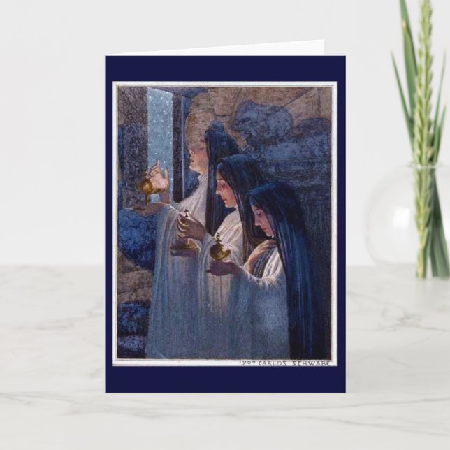 Les Trois Vierges Sages de Carlos Schwabe Carte Be (Devant)