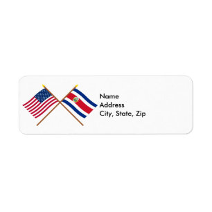 Les USA et drapeaux croisés par Costa Rica