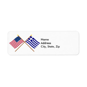 Les USA et drapeaux croisés par Grèce