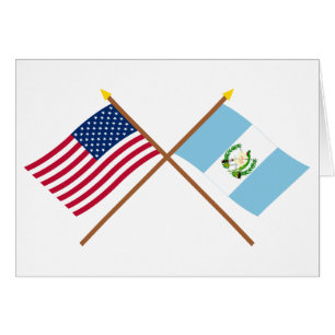 Les USA et drapeaux croisés par Guatemala