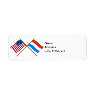 Les USA et drapeaux croisés par Luxembourg