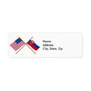 Les USA et drapeaux croisés par Slovaquie