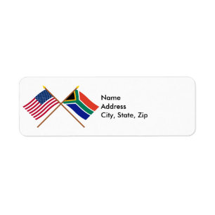 Les USA et drapeaux croisés parAfrique du Sud