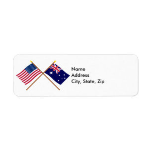 Les USA et drapeaux croisés parAustralie