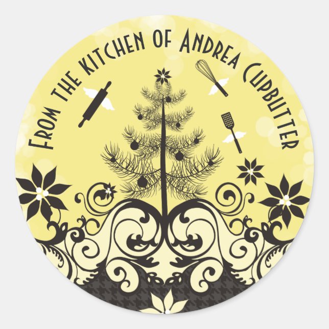 Les ustensiles Angel de la cuisine du étiquette de (Devant)