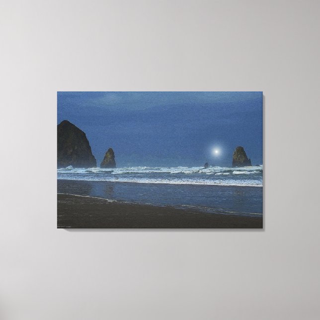 Les Vagues Chicane 36 x 24 toile étirée Impression (Recto)