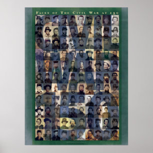 Les visages de la guerre civile 150 Poster d'art