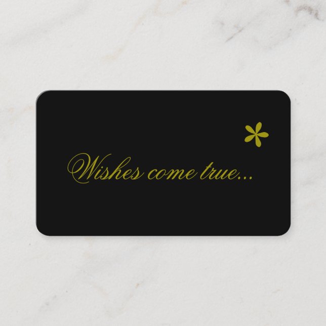 Les voeux se réalisent, Carte de visite (Devant)