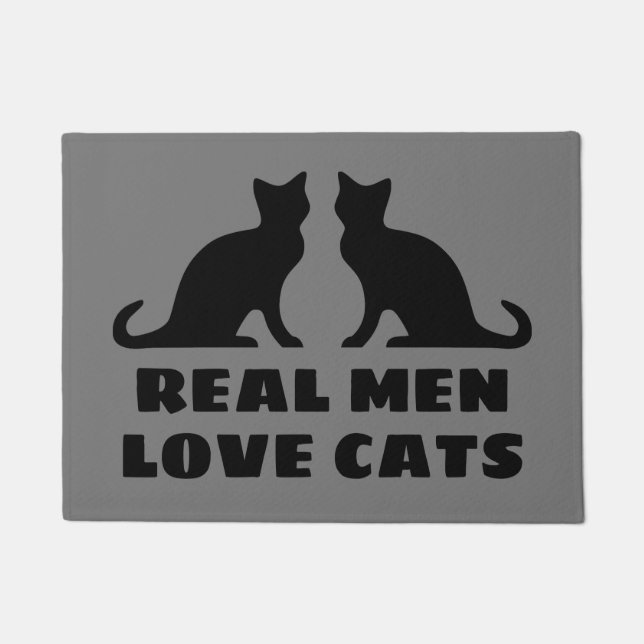 Les vrais hommes adorent les chats et le tapis de  (Devant)