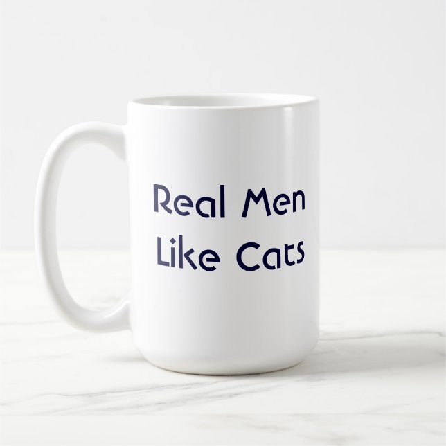 Les vrais hommes aiment la tasse de chats (Gauche)