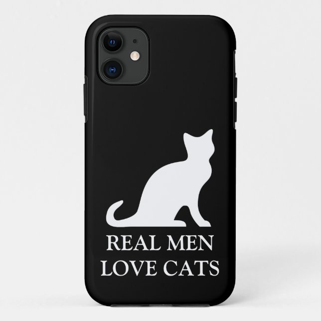 Les vrais hommes aiment les chats coque iphone (Dos)