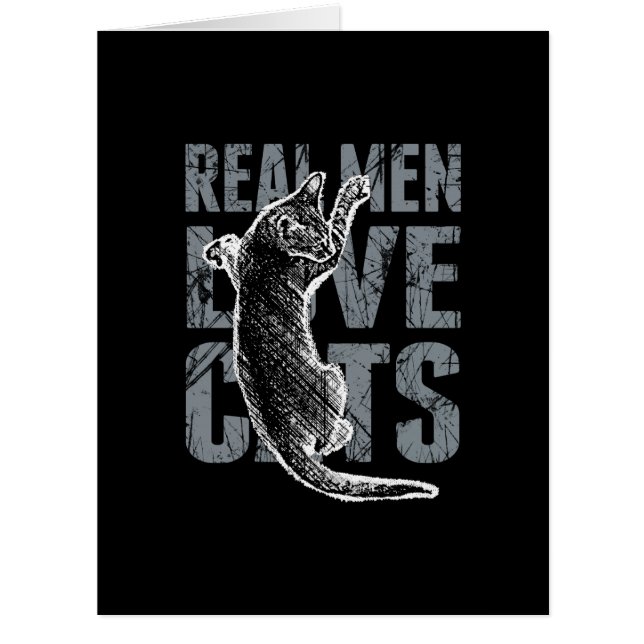 Les vrais hommes aiment les chats en Grunge Style  (Devant)