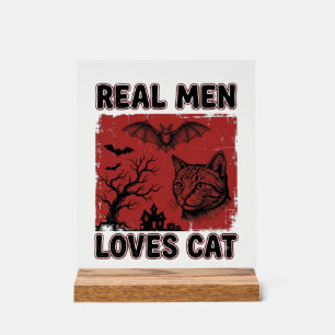 Les vrais hommes aiment les chats Halloween Vintag