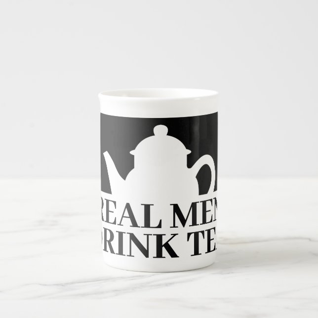Les vrais hommes boivent du thé drôle de tasse pou (Devant)
