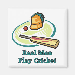 Les vrais hommes jouent au cricket Magnets