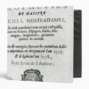 'Les Vrayes Centuries et Propheties Binder