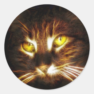 Les yeux de chat chaton brillent les autocollants
