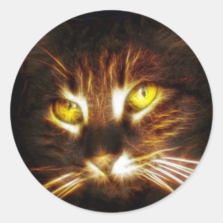 Les yeux de chat chaton brillent les autocollants 