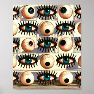 Les yeux regardent droit à travers vous Poster Imp
